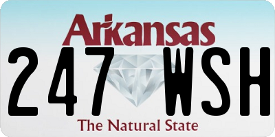 AR license plate 247WSH