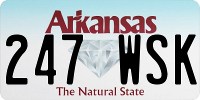 AR license plate 247WSK