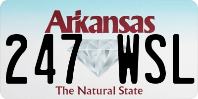 AR license plate 247WSL
