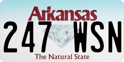 AR license plate 247WSN