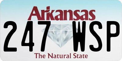 AR license plate 247WSP