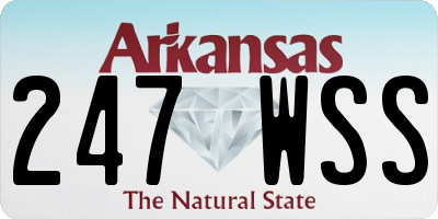 AR license plate 247WSS