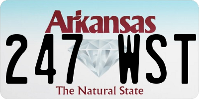 AR license plate 247WST