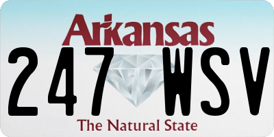 AR license plate 247WSV