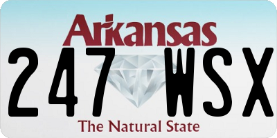 AR license plate 247WSX