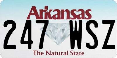AR license plate 247WSZ