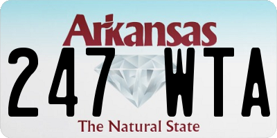 AR license plate 247WTA