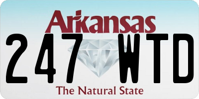 AR license plate 247WTD