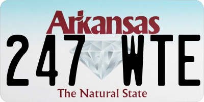 AR license plate 247WTE