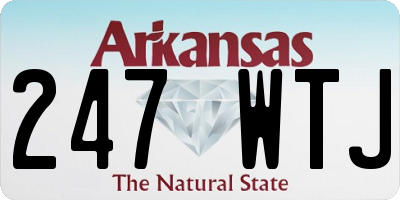 AR license plate 247WTJ
