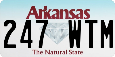 AR license plate 247WTM