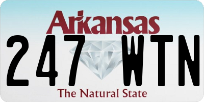AR license plate 247WTN