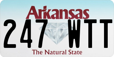AR license plate 247WTT