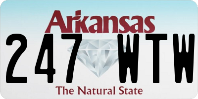 AR license plate 247WTW