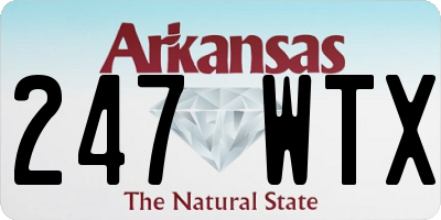 AR license plate 247WTX