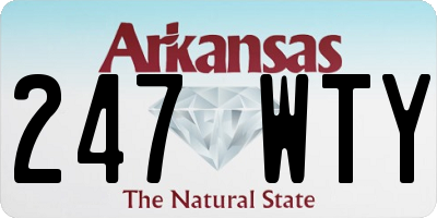 AR license plate 247WTY