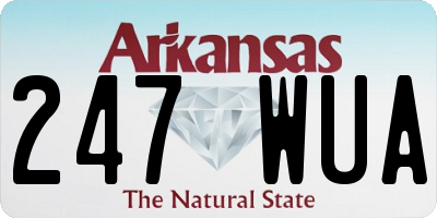 AR license plate 247WUA