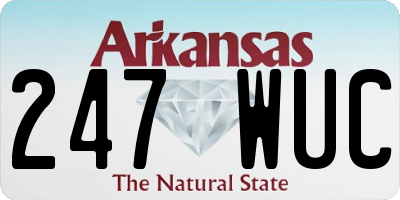 AR license plate 247WUC