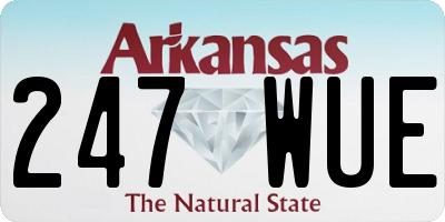 AR license plate 247WUE