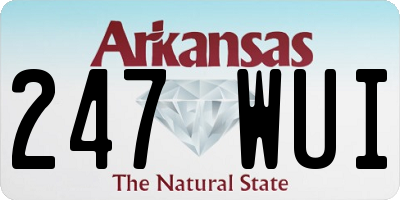 AR license plate 247WUI