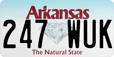 AR license plate 247WUK