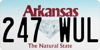 AR license plate 247WUL