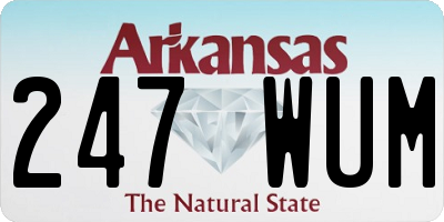 AR license plate 247WUM