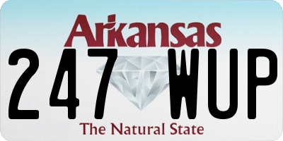 AR license plate 247WUP