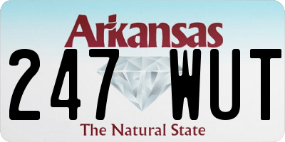 AR license plate 247WUT