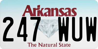 AR license plate 247WUW