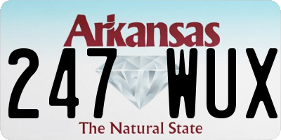 AR license plate 247WUX