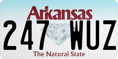 AR license plate 247WUZ