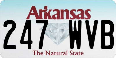 AR license plate 247WVB