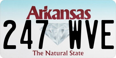 AR license plate 247WVE