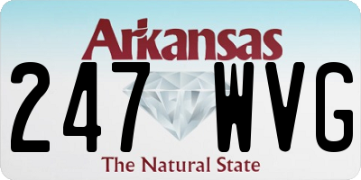 AR license plate 247WVG