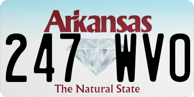 AR license plate 247WVO