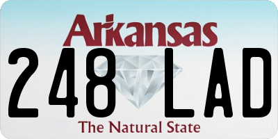 AR license plate 248LAD
