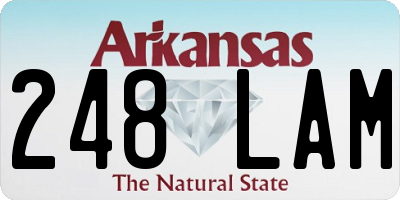 AR license plate 248LAM