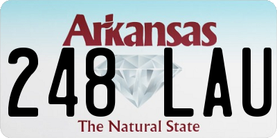 AR license plate 248LAU