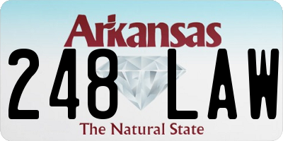AR license plate 248LAW