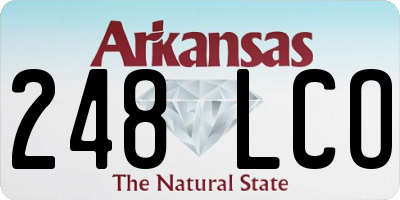 AR license plate 248LCO