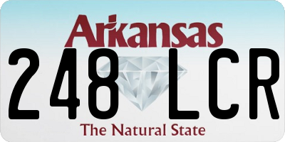 AR license plate 248LCR