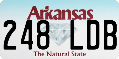AR license plate 248LDB