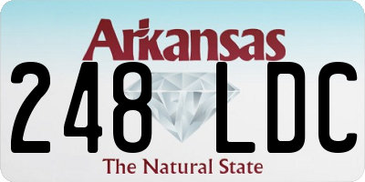 AR license plate 248LDC