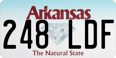 AR license plate 248LDF
