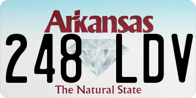 AR license plate 248LDV