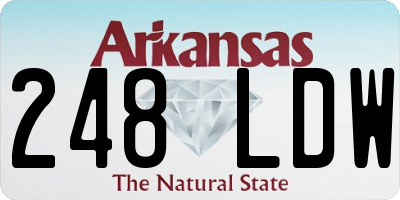 AR license plate 248LDW