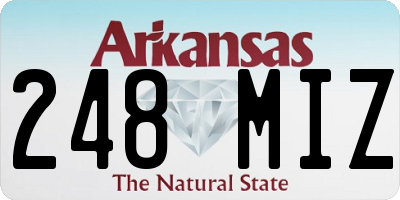 AR license plate 248MIZ