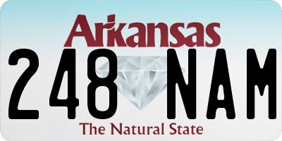 AR license plate 248NAM