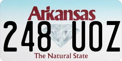AR license plate 248UOZ